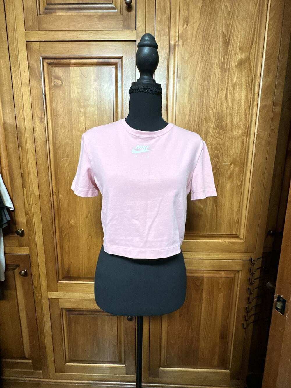 Nike Air Women's Short-Sleeve Pink Crop Top Size L